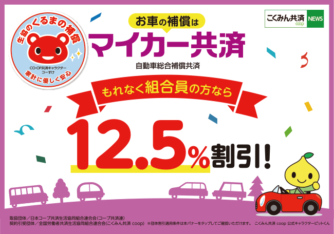 補償をしっかり。事故時のサポート体制も充実した頼れるマイカー共済